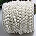WEISIPU 6mm Pearl Bead Garland Spool Rope for Christmas Wedding DIY Decoration Supplies 20M=65ft (White)
