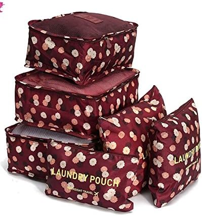 The Nourisher 6 in 1 Travel Laundry Pouch Cosmetics Makeup Bags Organizer Travel Organizer Packing Cubes(Multicolour)