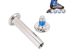 MOUMOUTEN 10Pcs Skate Replacement Skating Screws, Fittings Inline Skates Wheel Axles Hardware Screw for Wheels Boys Shaft, Replacement,Skating Kit Repairing Changing(Inseam36mm)