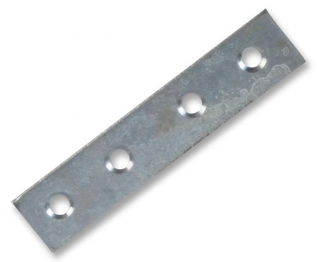 Duratool D01067 150mm (6") Zinc Plated Mending Plates, 10 Pack