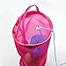 Sinfu Storage Bag Mesh Bag Portable Yarn Crochet Thread Organizer Tote (Hot Pink)