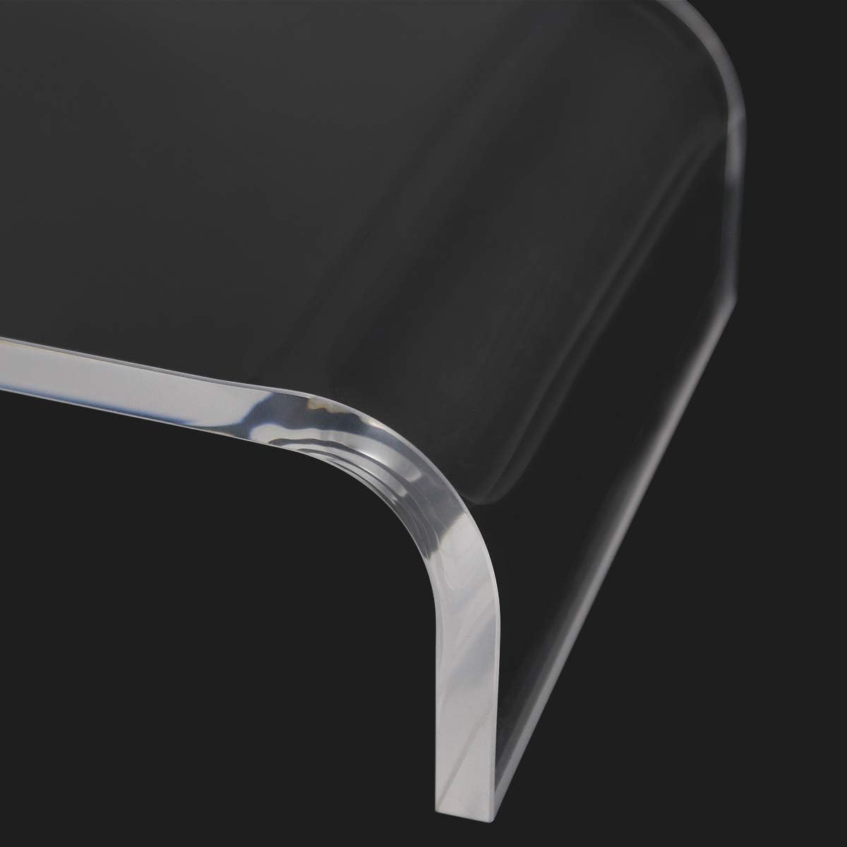 Clear Acrylic Computer Monitor Stand Holder, Heavy Duty Ergonomic Monitor Riser for Office Home Desktop Corner, Free Standing Lucite Monitor Stands for Laptop Screen Tablet TV Lcd, Desk Riser Leg Lift : Office Products