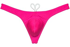 JAXFSTK Sport Men Solid Contour Pouch Bikini Swimsuit Ice Silk Liner Swim Thong Bright Fabric Swimwear Surf Trunks