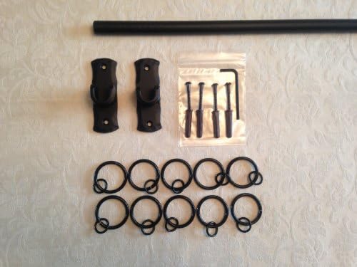 Rcp16mm Solid Wrought Iron Recessed Curtain Pole Amazon Co Uk