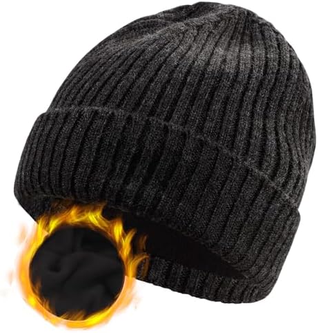 Oversize XXL Winter Beanie Hat for Men Women, Wool Warm Knit Hats
