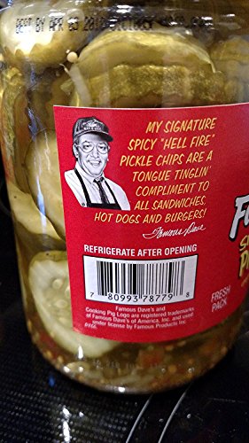 Famous Dave's Signature Spicy Pickle Chips, 24 oz