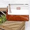 Wristlet-Wallet-Clutch-Bag-Madi-Large-Phone-Purse-Handbag-Gray-White-Herringbone-Funky-Monkey-Fashion