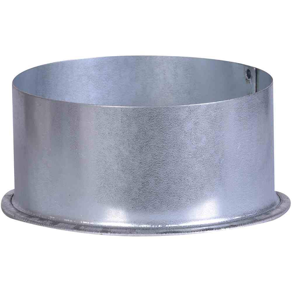 FIREFIX A110/K FAL Stove Pipe Capsule/Wall Food Cover Diameter 110 mm for 0.6 mm Thick Stove Pipes Silver