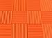 Soundproofing Acoustic Studio Foam - Orange Color - Wedge Style Panels 12”x12”x1” Tiles - 6 Pack