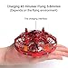 UFO Drones for Kids, Hand-Operated Flying Toys with 360 Degree Rotating, Kim Player Flying Drone with Newest 2 Game Modes - Flying & Ground, USB Charge Cool LED Light Mini Drone for Boys & Girls, Red