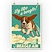 Lantern Press 9x12 Inch Art Print Wall D√©cor, Beagle, Retro Aviation Ad