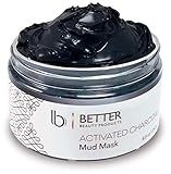 Activated Charcoal Mud Mask by Better Beauty Products, Facial Mask for Clear Complexion, Blackheads, Shrinking Pores, Acne, Removing Toxins, 8.8 oz.