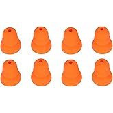 8pcs Orange Silicone Ear Tips Silicone Eartips Noise Reduction Replacement Earplugs for Se846 Se535 Se215 and Inner Hole 3.5mm Earbud