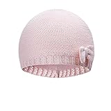 Vivobiniya Toddler Girl Winter Lovely Bowknot Pink knit Hat baby hats cotton 2M-4Y (2-4years old(Head circumference 19.6in-20.4in))