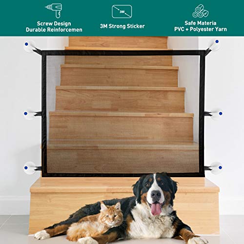 Magic Pet Gate, CAMTOA Indoor Outdoor Gate, Portable Folding Mesh Dog