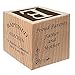 Glitzby Baptism - Christening - Dedication Keepsake - Personalized Baby Block Baptizm Gift Custom Engraved Wooden Baby Block for Boy & for Girl keepsake from godparent godmother