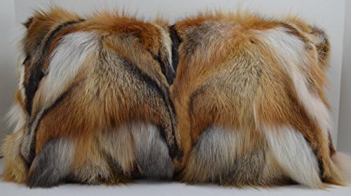 Real Red Fox Sections Fur Pillow Cover Authentic Genuine Throw Cushion Covers Pillowcase