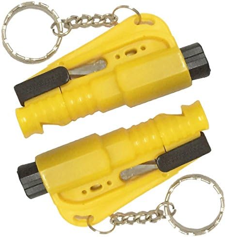 LTZFTL 3 in 1 Emergency Hammer Keychain Car Escape Tool (Seat Belt Cutter + Car Window Breaker + Whistle Life Hammer)
