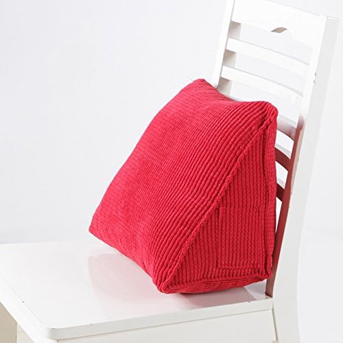 Triangle Pillow Back Wedge Cushion Corduroy Cushion Bed Backrest by Cecilia