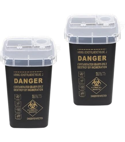 FOMIYES 2pièces Boîtes De Rangement Pour Lames Usagées Conteneurs De Sécurité Pour Rasoirs Usage Professionnel Coiffure