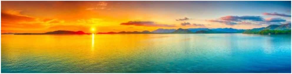 Paisaje Carteles Arte de la pared Pintura de la lona Amanecer Mar