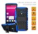 MobiBax For Samsung Galaxy A5 (2015)/ SM-A500FU - Strong Heavy Duty Rugged Builder Shock Proof Dual Layer Armour Case Cover with Built-in Kick Stand in BLUE with Retractable Stylus Pen