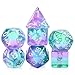 Resin D&D Dice Set,DNDND Translucent Multiable Colors Polyhedral Dice with Organza Bag for DND,Dungeons and Dragons Roleplay Games and Table Games
