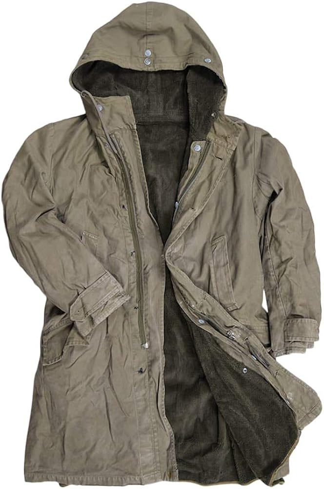 Amazon Co Jp ドイツ軍放出品 フィールドパーカー ロング Od ライナー付き Cランク品 Sサイズ ボアライナー 服 ファッション小物