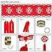 8 Pack 26.2' Long Chinese New Year Garland Good Luck Garland Chinese Spring Felt String Garland - Chinese New Year Party Decorations Festival Supplies Decorative Chinese Red Hanging Garland