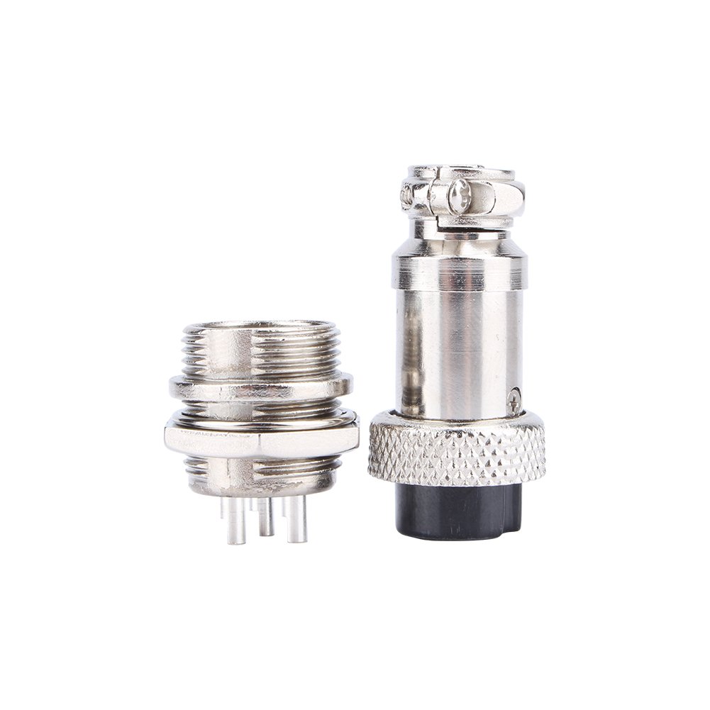 1 Set GX16 Aviation Plug Socket 3 Pin Screw Type Male Female Metal Aviation Wire Connector