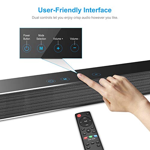 Sound bar, BESTISAN Sound bar for TV, 32 Inch,Bluetooth 5.0 TV Speaker