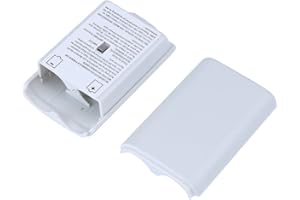 TRENRO 2X White Battery Pack Cover Shell Case Kit for Xbox 360 Wireless Controller
