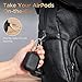 ESR Protective Cover for AirPods Pro (2019 Release), Metro Light AirPods Carrying Case with Keychain & Keyring, Shock-Resistant, Visible Front LED, Black