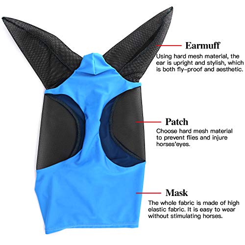 2 Horse+Fly+Mask+Nose+Ears