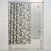 Victoria Park Toile Bathroom Shower Curtain, Black