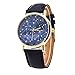 LYMFHCH Constellations Stars Print Unisex Leather Quartz Watch W/ Ryanwayland Gift Pouch - Black