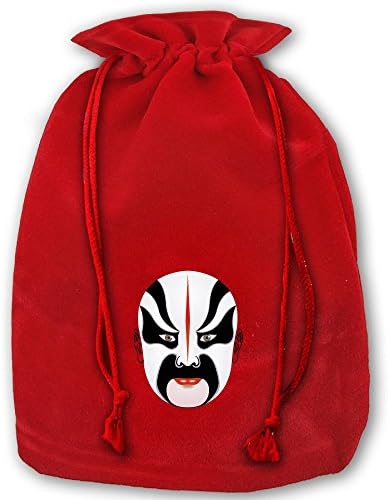 Facial Makeup In Beijing Opera Majun Christmas Santa Claus Xmas Gifts Storage Bag