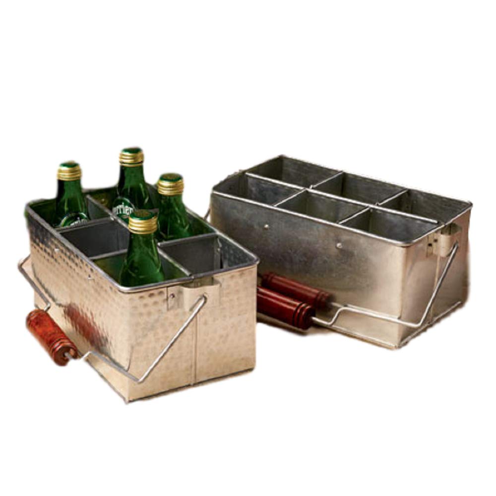 Galvanized Tin Picnic Utensil Caddy, Kitchen Organizer or Classroom