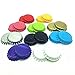 IGOGO 100 PCS Mixed Colors Charm Crown Bottle Caps Double Both Sided Colors Craft Linerless 2 Sided (10 Colors x 10 PCS)