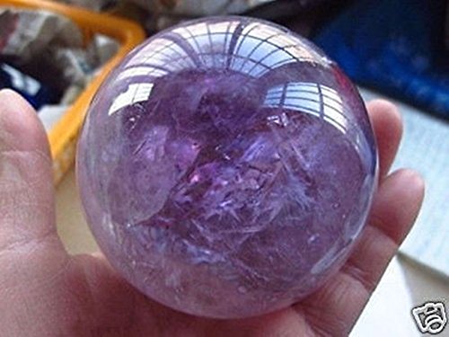 NATURAL RAINBOW CLEAR QUARTZ CRYSTAL SPHERE BALL HEALING GEMSTONE 40mm