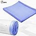 JBM Yoga Towel Sports Towel Microfiber Absorbent Non Slip Anti Bacterial Ultralight Soft for Hot Yin Bikram Hatha Yoga Exercises Gym Fitness (Blue - Simple style, 11.8” x 39.3” (30cm x 100cm))