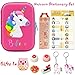 Unicorn Pencil Case- Kid Pencil Case- Unicorn Stationery Comes with Unicorn Keychains,Note Paper, Name Labels Stickers and Eraser Give a Gift Pencil Sharpener School Supplies for Children Presents
