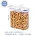Vtopmart Cereal Storage Container Set, Extra Large BPA Free Plastic Airtight Food Storage Containers 213 oz for Cereal, Snacks and Sugar, 2 Piece Set Cereal Dispensers with 24 Labels