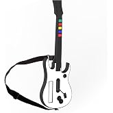 NBCP Wireless Wii Guitar Controller &ndash; Compatible with Guitar Hero on Wii, Supports Clone Hero &amp; Band Games &ndash; White