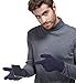 LETHMIK Mens&Womens Non-Slip Touchscreen Gloves Winter Warm Knit Wool Lined Texting Glove Blue Grey-Mens