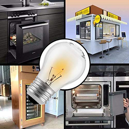 （6Pack）Appliance Oven Refrigerator Bulbs, Appliance Light Bulb, High Temp Clear,Oven Light Bulb