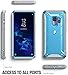 Galaxy S9 Rugged Case, Poetic Revolution [360 Degree Protection] Full-Body Rugged Heavy Duty Case with [Built-in-Screen Protector] for Samsung Galaxy S9 Blue/Gray