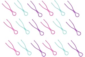 Sosoport 60 Pcs Sewing Bobbin Clips Plastic Bobbin Clamp Thread Organizer with Assorted Green Pink Purple