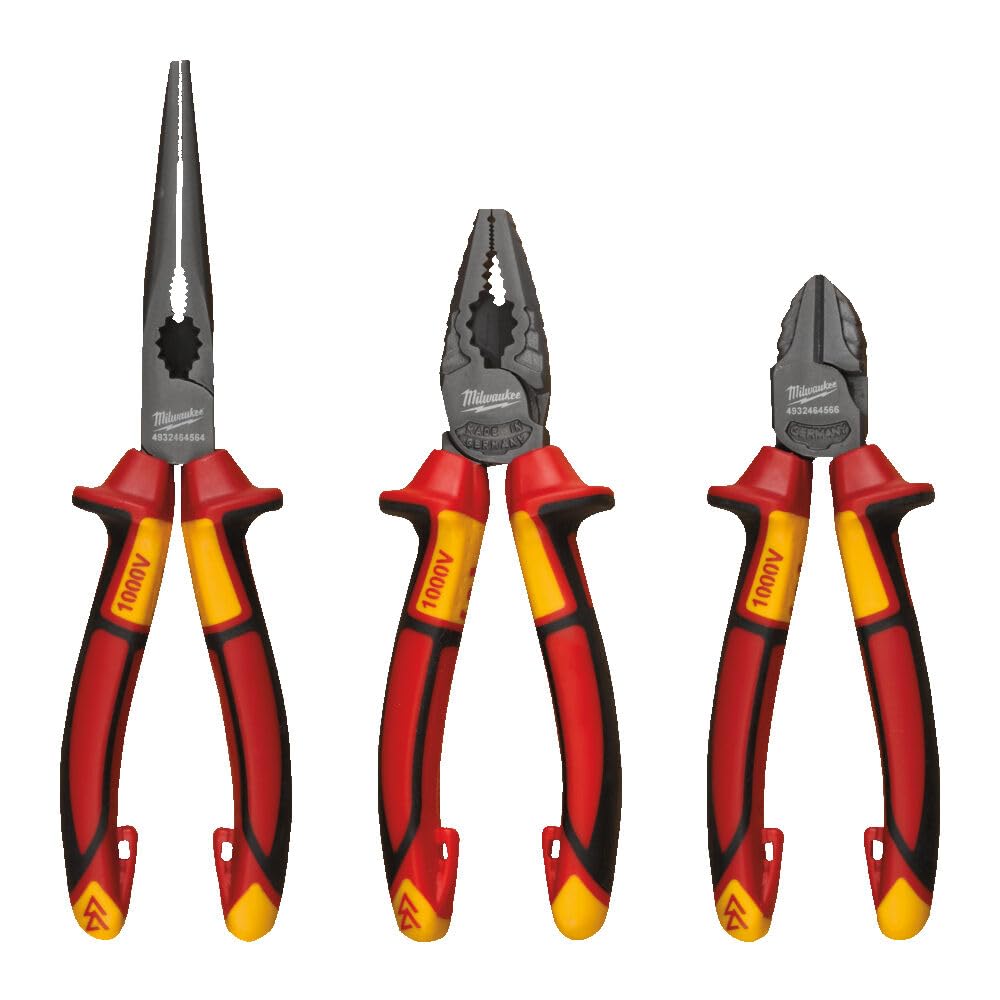 Milwaukee Hand Tools - VDE Pliers Set, 3 Piece