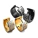 Jstyle Jewelry Stainless Steel Hoop Earrings for Men Women Huggie Earrings Unique Greek Key